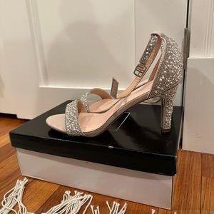 Rhinestone heels, never worn (other than to try on at home)